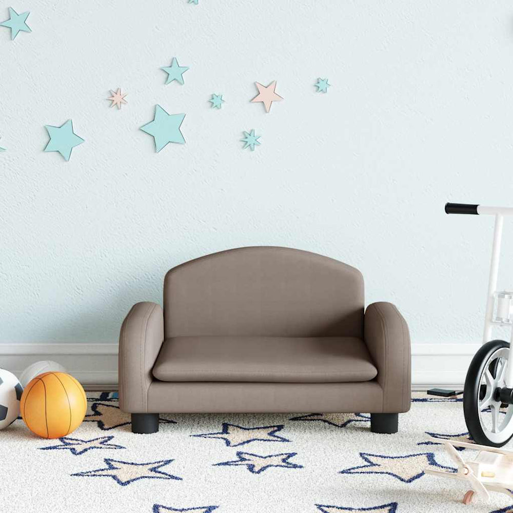 vidaXL Kids Sofa Taupe 50x40x30 cm Fabric
