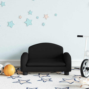 vidaXL Kids Sofa Black 50x40x30 cm Fabric