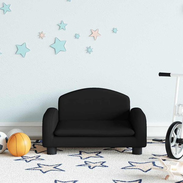 vidaXL Kids Sofa Black 50x40x30 cm Fabric