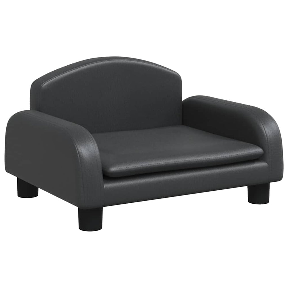 vidaXL Children's Sofa Black 50x40x30 cm Faux Leather