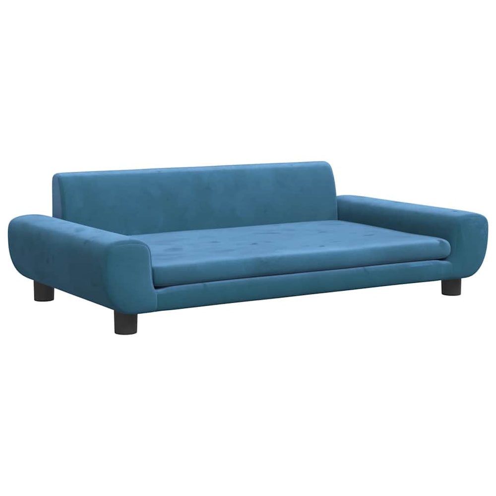 vidaXL Kids Sofa Blue 100x54x33 cm Velvet
