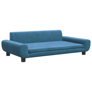 vidaXL Kids Sofa Blue 100x54x33 cm Velvet