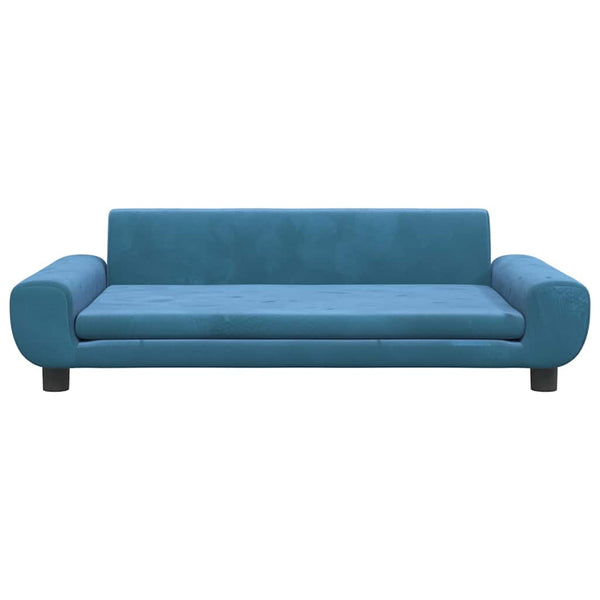 vidaXL Kids Sofa Blue 100x54x33 cm Velvet