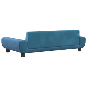 vidaXL Kids Sofa Blue 100x54x33 cm Velvet