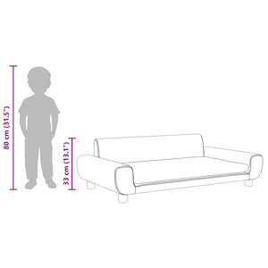 vidaXL Kids Sofa Blue 100x54x33 cm Velvet