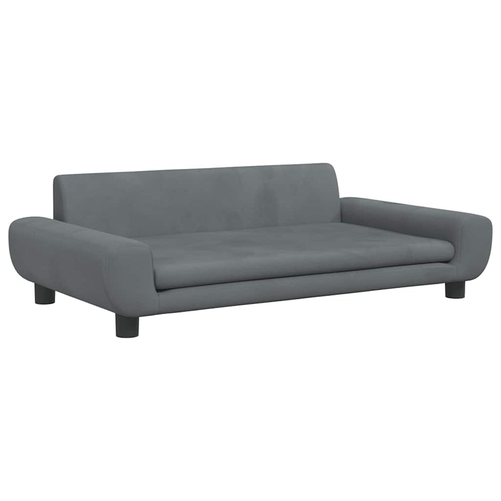 vidaXL Children's Sofa Dark Grey 100x54x33 cm Velvet