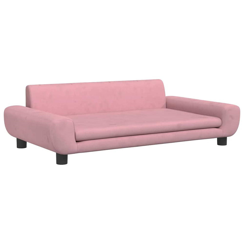 vidaXL Kids Sofa Pink 100x54x33 cm Velvet