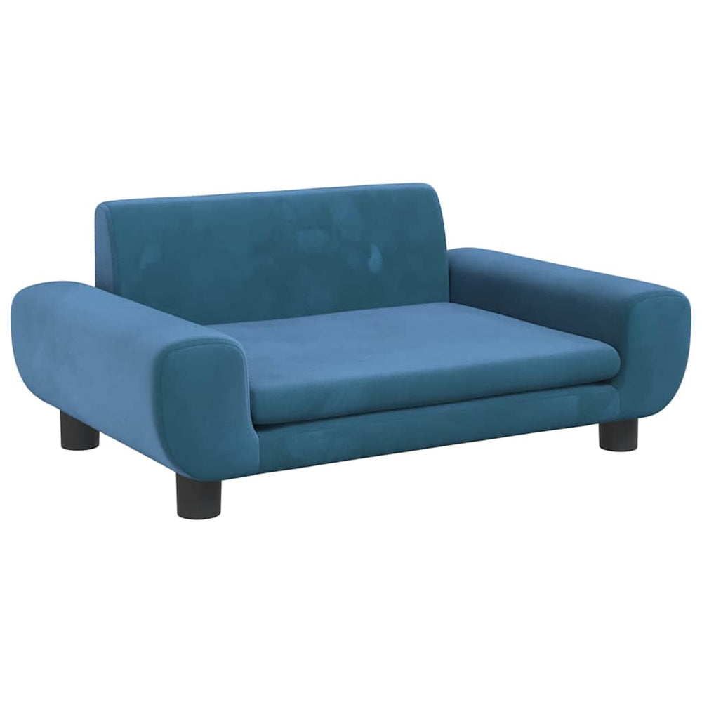 vidaXL Kids Sofa Blue 70x45x33 cm Velvet