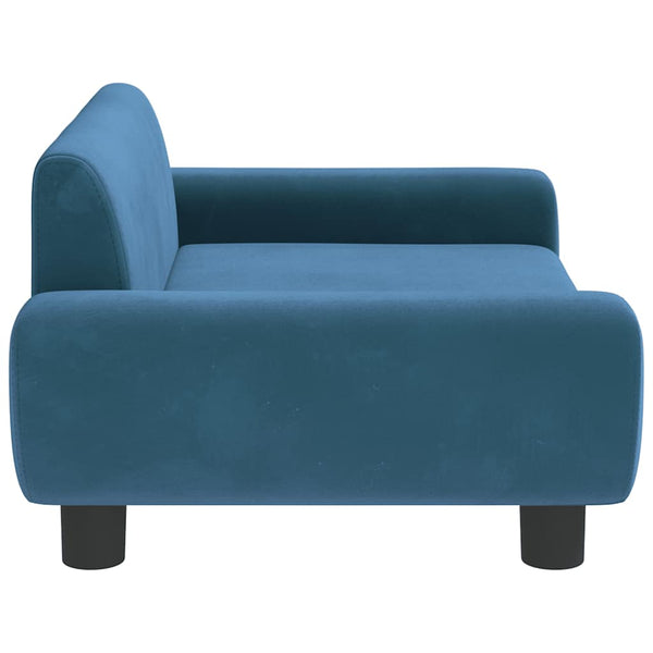 vidaXL Kids Sofa Blue 70x45x33 cm Velvet