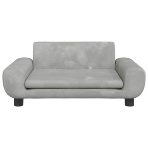 vidaXL Kids' Sofa Light Grey 70x45x33 cm Velvet