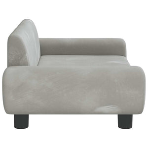 vidaXL Kids' Sofa Light Grey 70x45x33 cm Velvet