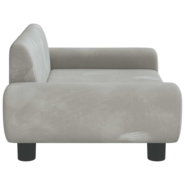 vidaXL Kids' Sofa Light Grey 70x45x33 cm Velvet