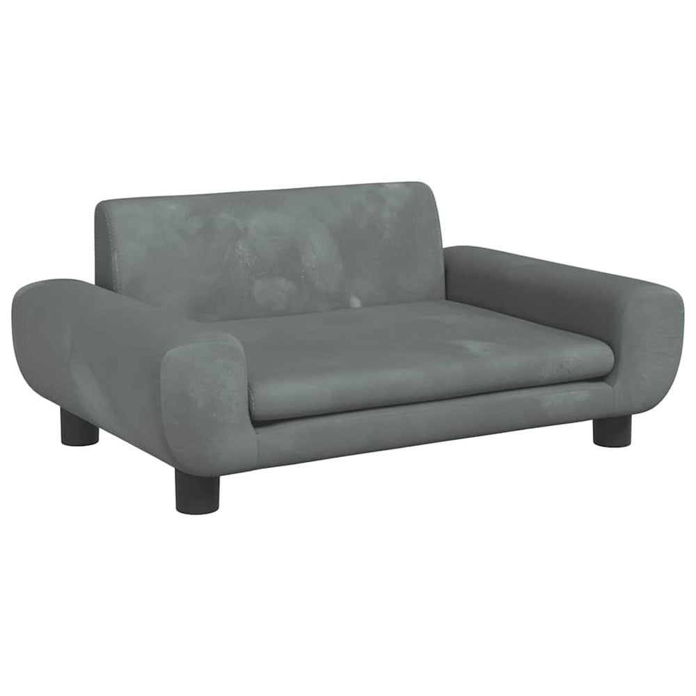 vidaXL Children's Sofa Dark Gray 70x45x33 cm Velvet