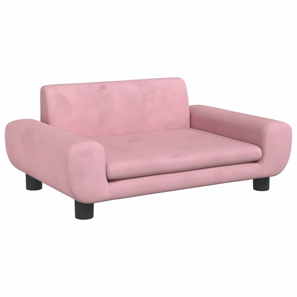 vidaXL Children's Sofa Pink 70x45x33 cm Velvet