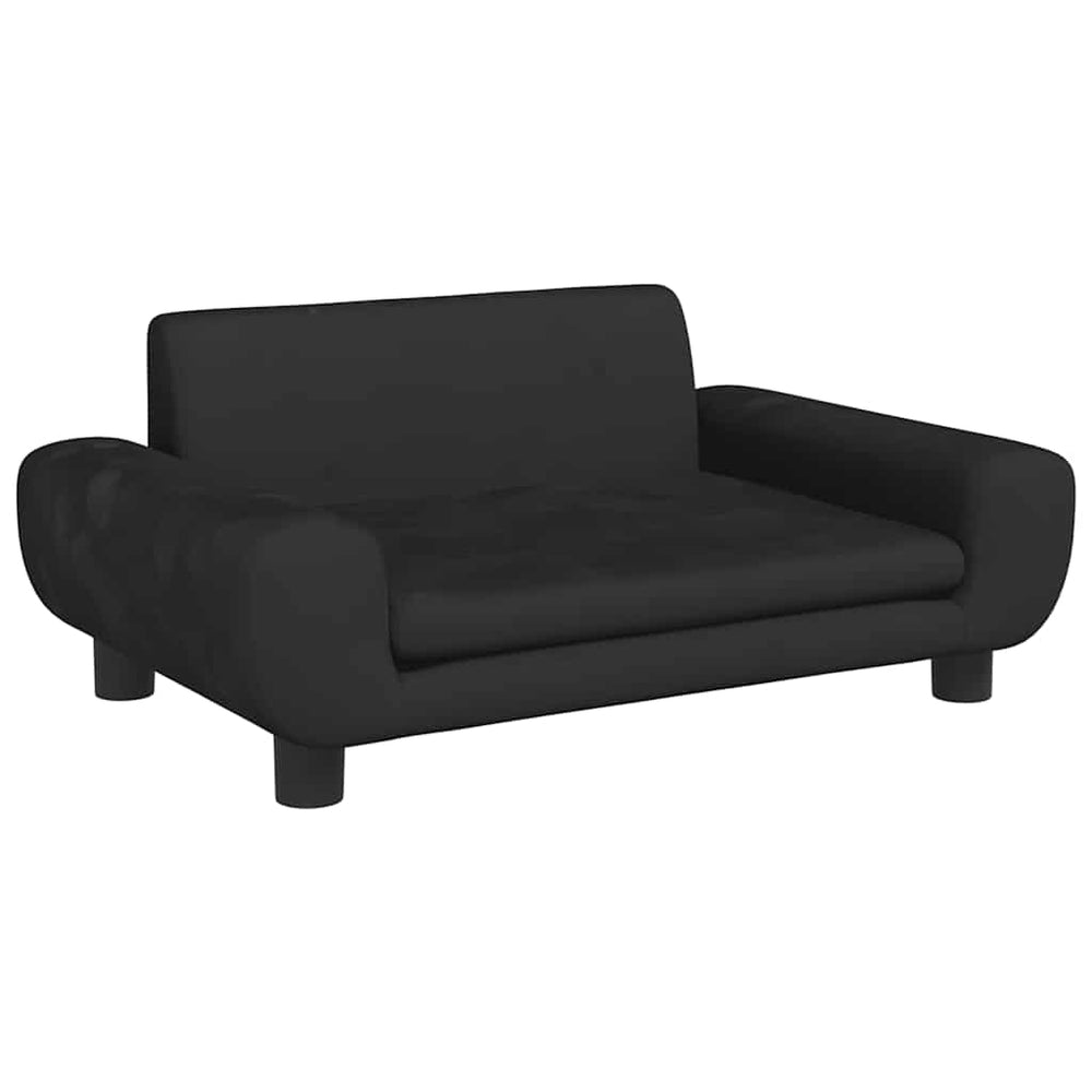 vidaXL Kids Sofa Black 70x45x33 cm Velvet