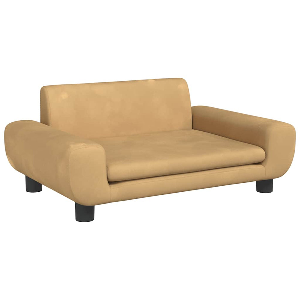 vidaXL Kids' Sofa Brown 70x45x33 cm Velvet