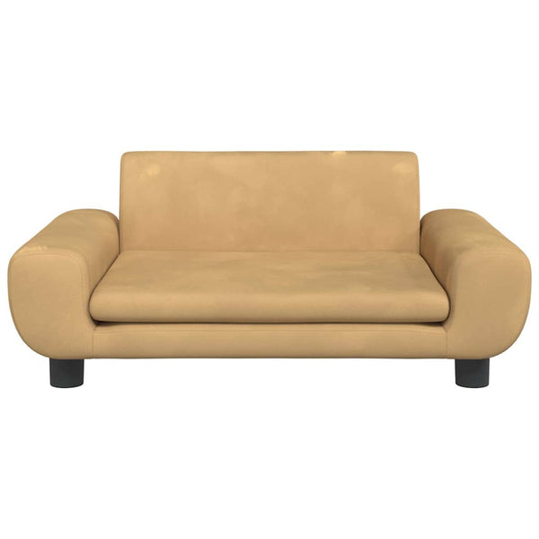 vidaXL Kids' Sofa Brown 70x45x33 cm Velvet