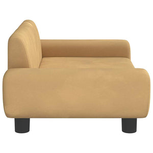 vidaXL Kids' Sofa Brown 70x45x33 cm Velvet