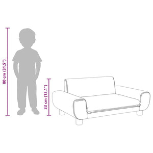 vidaXL Kids' Sofa Brown 70x45x33 cm Velvet