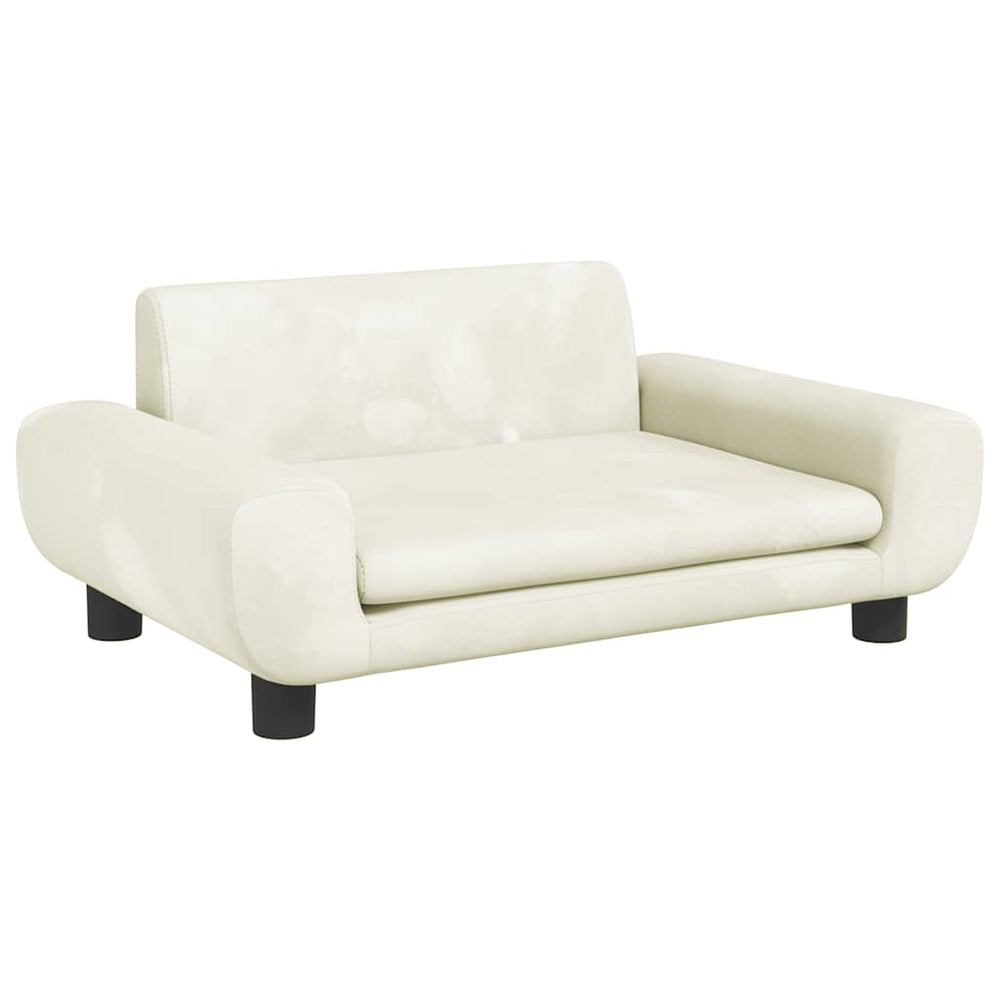 vidaXL Kids' Sofa Cream 70x45x33 cm Velvet