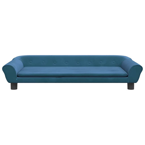 vidaXL Kids' Sofa Blue 100x50x26 cm Velvet