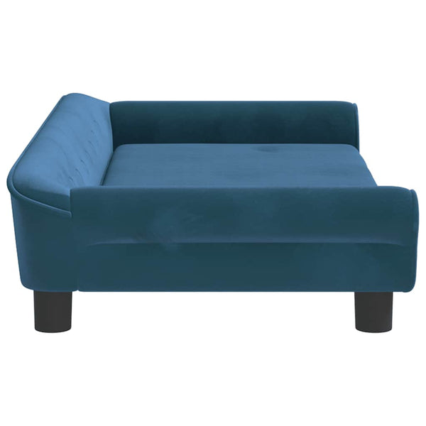 vidaXL Kids' Sofa Blue 100x50x26 cm Velvet