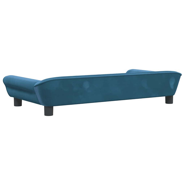 vidaXL Kids' Sofa Blue 100x50x26 cm Velvet