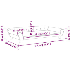 vidaXL Kids' Sofa Blue 100x50x26 cm Velvet