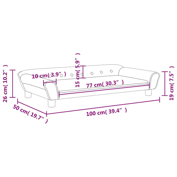 vidaXL Kids' Sofa Blue 100x50x26 cm Velvet