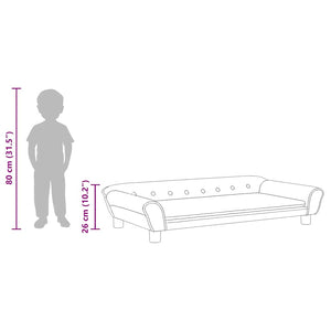 vidaXL Kids' Sofa Blue 100x50x26 cm Velvet