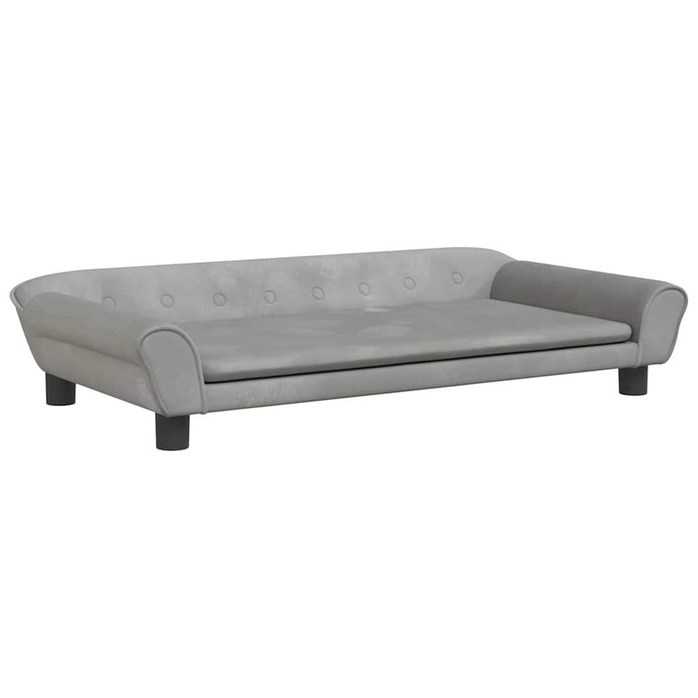 vidaXL Kids' Sofa Light Grey 100x50x26 cm Velvet