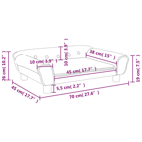 vidaXL Children's Sofa Blue 70x45x26 cm Velvet