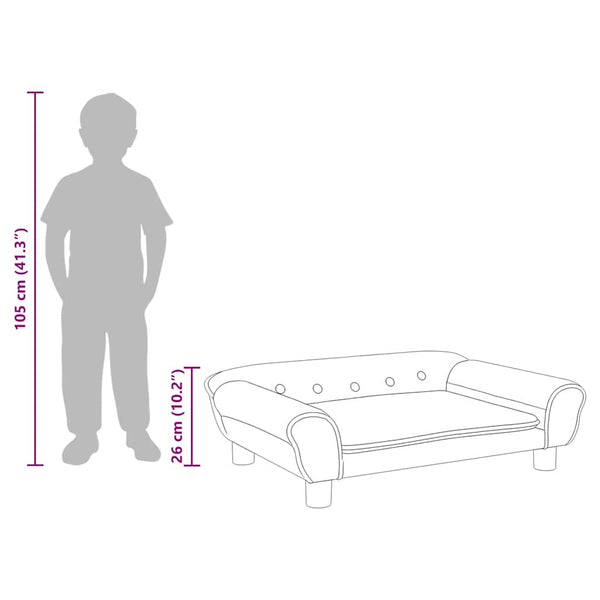 vidaXL Children's Sofa Blue 70x45x26 cm Velvet