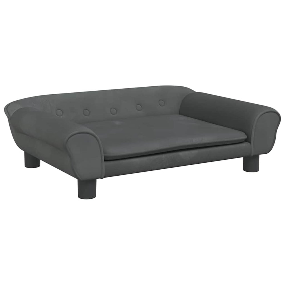 vidaXL Kids' Sofa Dark Gray 70x45x26 cm Velvet