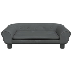 vidaXL Kids' Sofa Dark Gray 70x45x26 cm Velvet