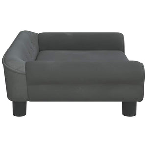 vidaXL Kids' Sofa Dark Gray 70x45x26 cm Velvet