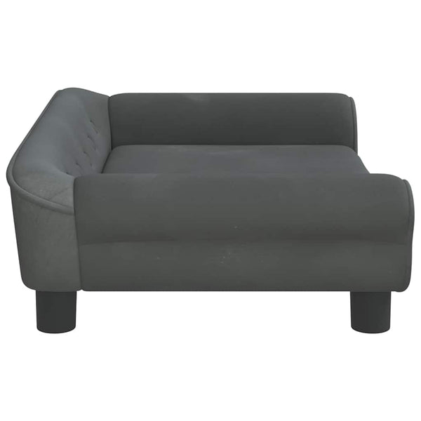 vidaXL Kids' Sofa Dark Gray 70x45x26 cm Velvet