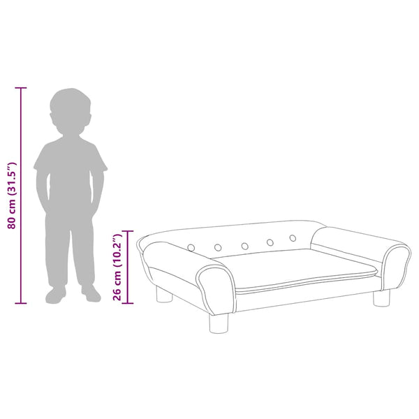 vidaXL Kids' Sofa Dark Gray 70x45x26 cm Velvet