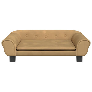 vidaXL Kids Sofa Brown 70x45x26 cm Velvet