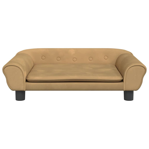 vidaXL Kids Sofa Brown 70x45x26 cm Velvet