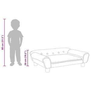 vidaXL Kids Sofa Brown 70x45x26 cm Velvet