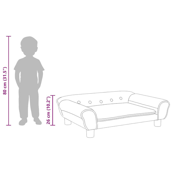 vidaXL Kids Sofa Brown 70x45x26 cm Velvet