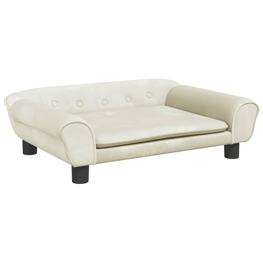 vidaXL Kids' Sofa Cream 70x45x26 cm Velvet