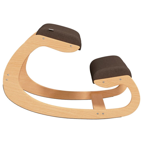 vidaXL Kneeling Chair Brown 55x84x55 cm Birch Plywood