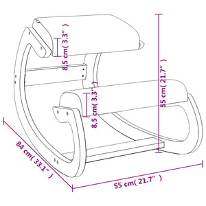 vidaXL Kneeling Chair Brown 55x84x55 cm Birch Plywood