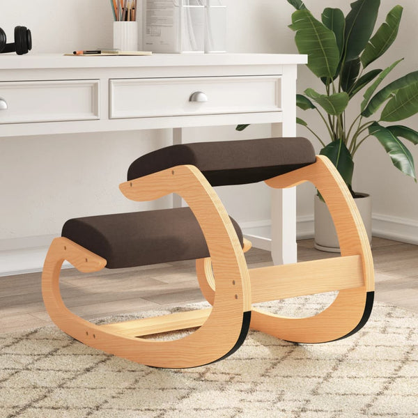 vidaXL Kneeling Chair Brown 55x84x55 cm Birch Plywood