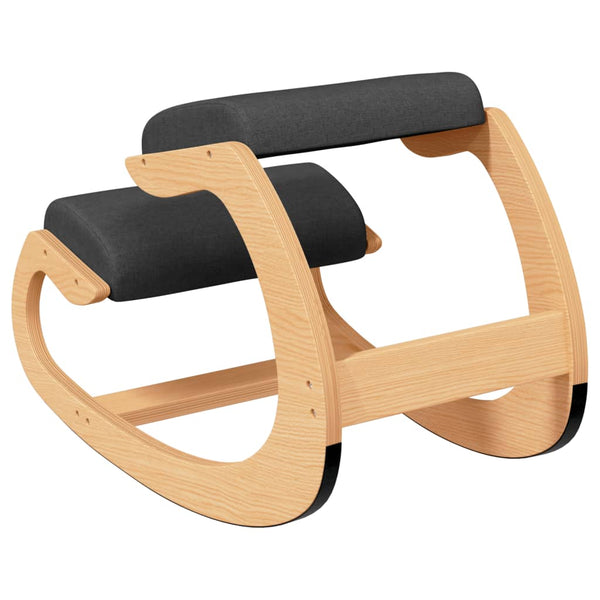 vidaXL Kneeling Chair Black 55x84x55 cm Birch Plywood