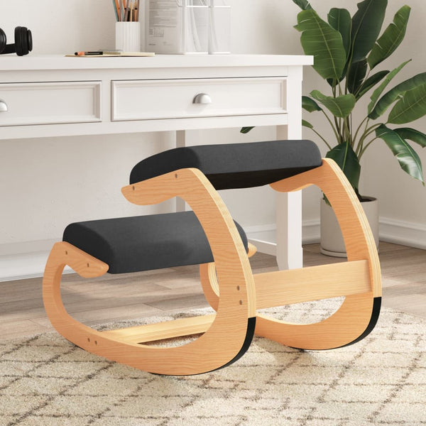 vidaXL Kneeling Chair Black 55x84x55 cm Birch Plywood
