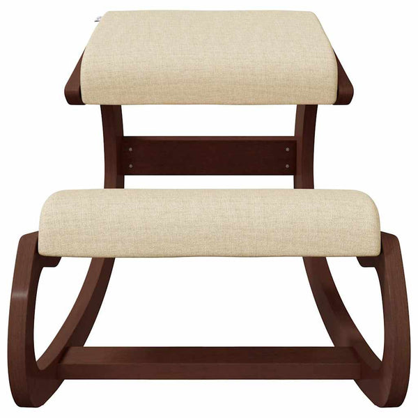 vidaXL Ergonomic Kneeling Chair Cream 55x84x55 cm Birch Plywood