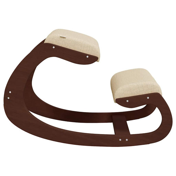 vidaXL Ergonomic Kneeling Chair Cream 55x84x55 cm Birch Plywood